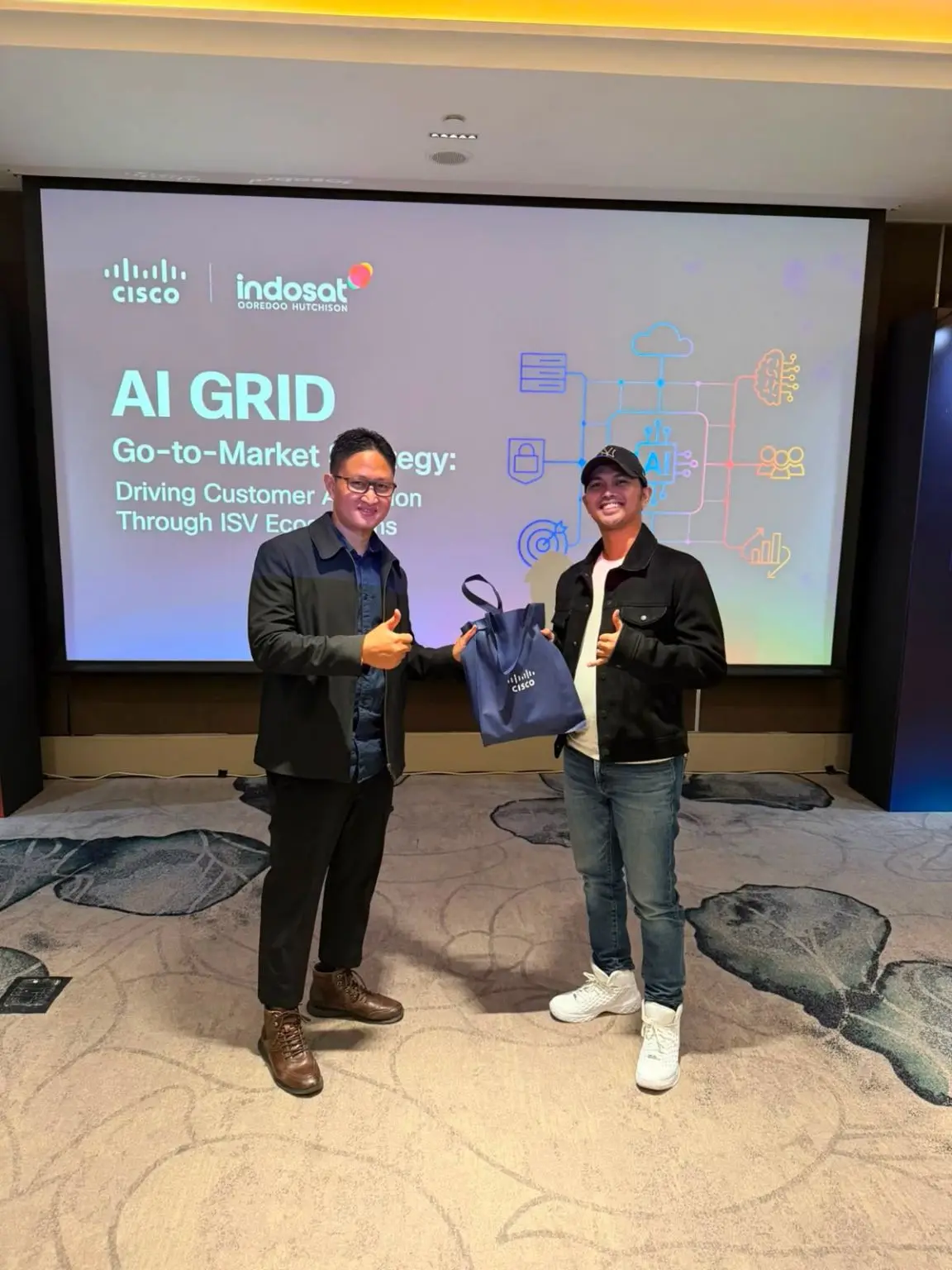 Soca AI receiving appreciation from Cisco at the AI GRID event