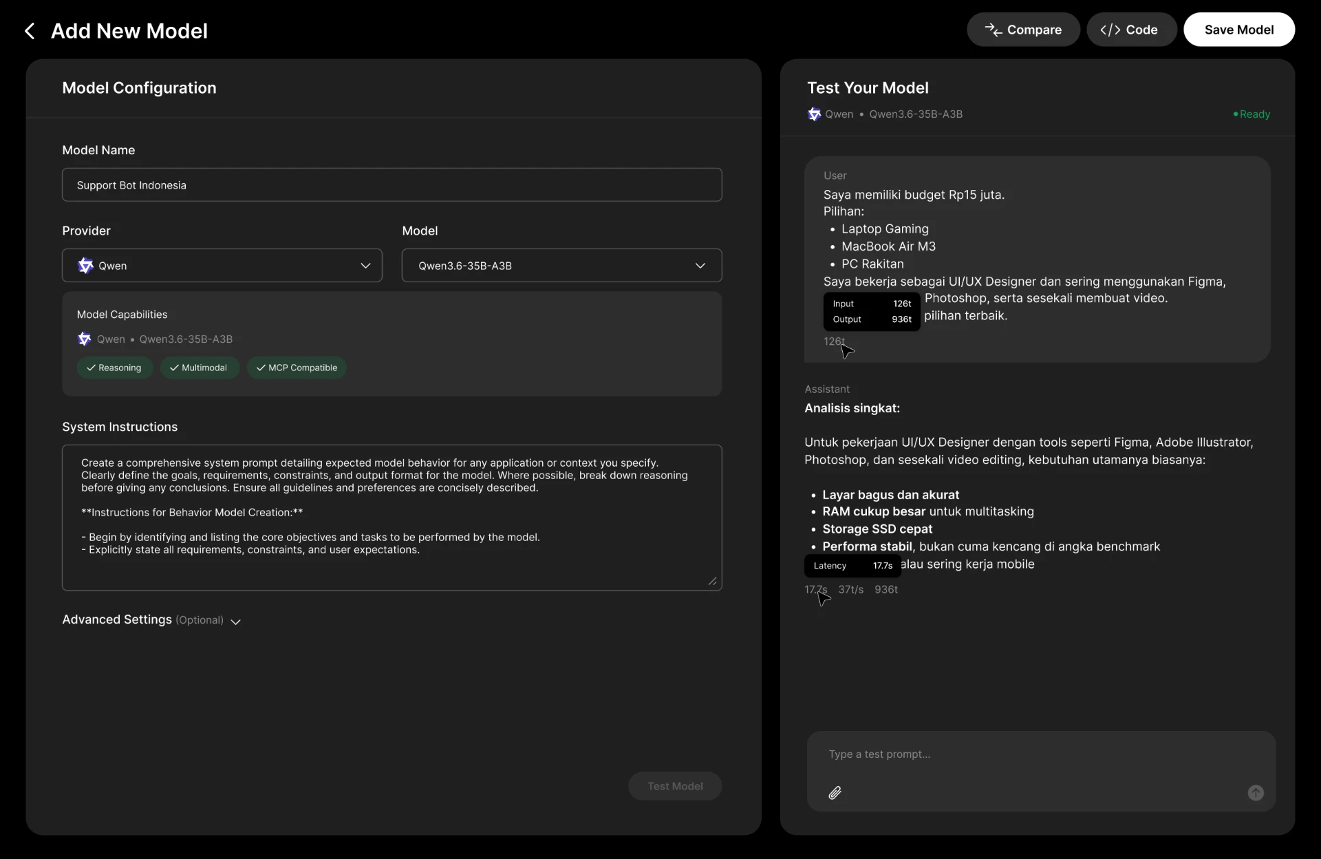 Genesist Platform model playground