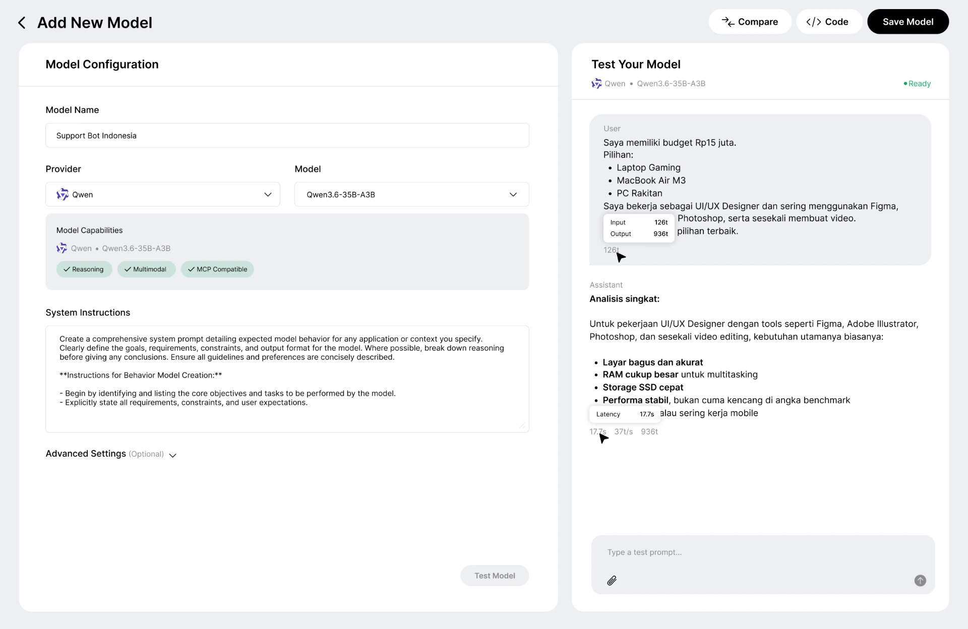 Genesist Platform model playground
